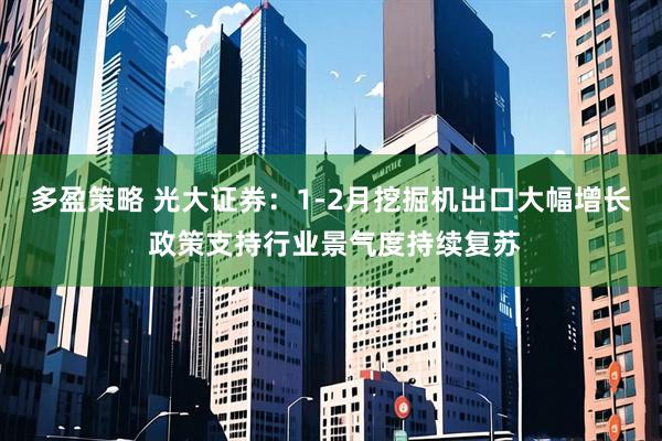 多盈策略 光大证券：1-2月挖掘机出口大幅增长 政策支持行业景气度持续复苏
