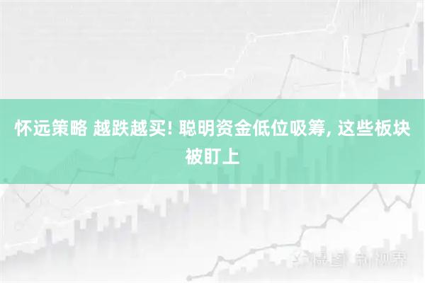 怀远策略 越跌越买! 聪明资金低位吸筹, 这些板块被盯上