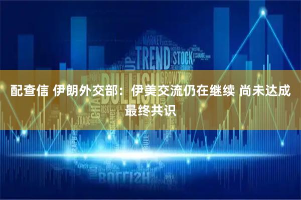 配查信 伊朗外交部：伊美交流仍在继续 尚未达成最终共识