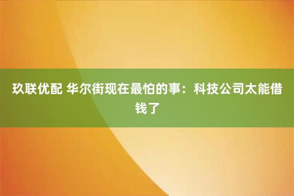 玖联优配 华尔街现在最怕的事：科技公司太能借钱了